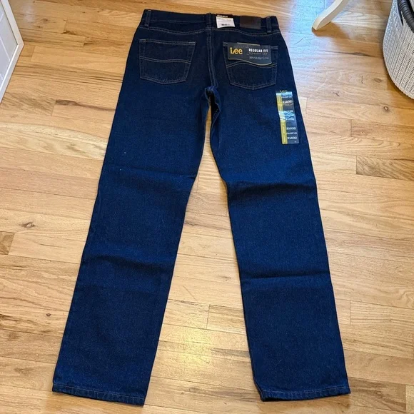 Lee Men's Straight Fit Jeans - Deep Blue NWT 31/32 - Picture 2 of 10